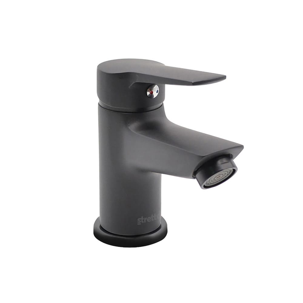 Arezzo Matte Black Single-Handle Low-Head Washbasin