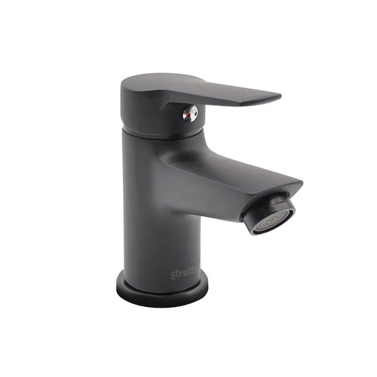 Arezzo Matte Black Single-Handle Low-Head Washbasin
