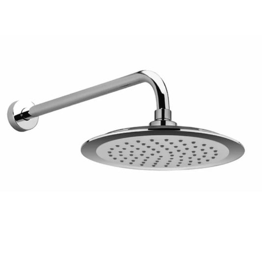 Regadera redonda Neris 8" Cromo - Blanca con brazo 30 cm