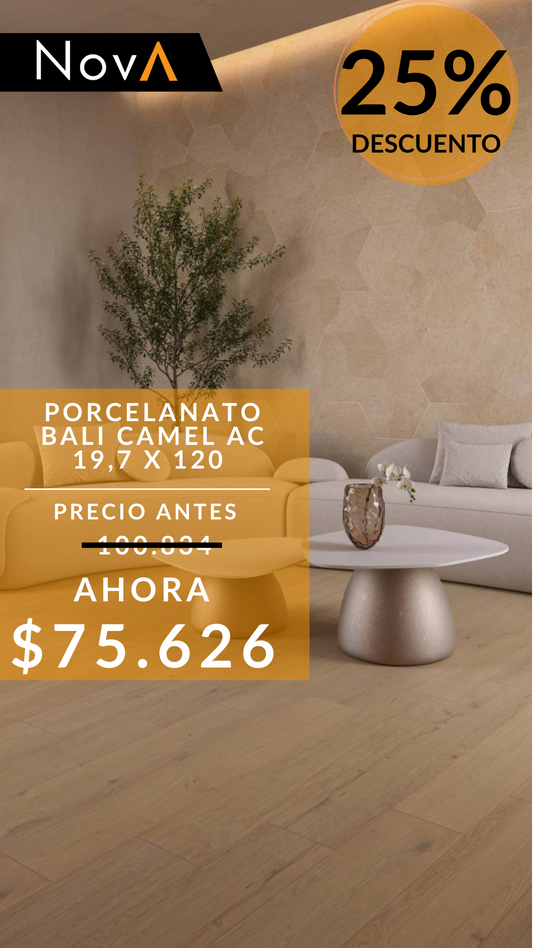 BALI CAMEL AC PORCELAIN 19.7 X 120