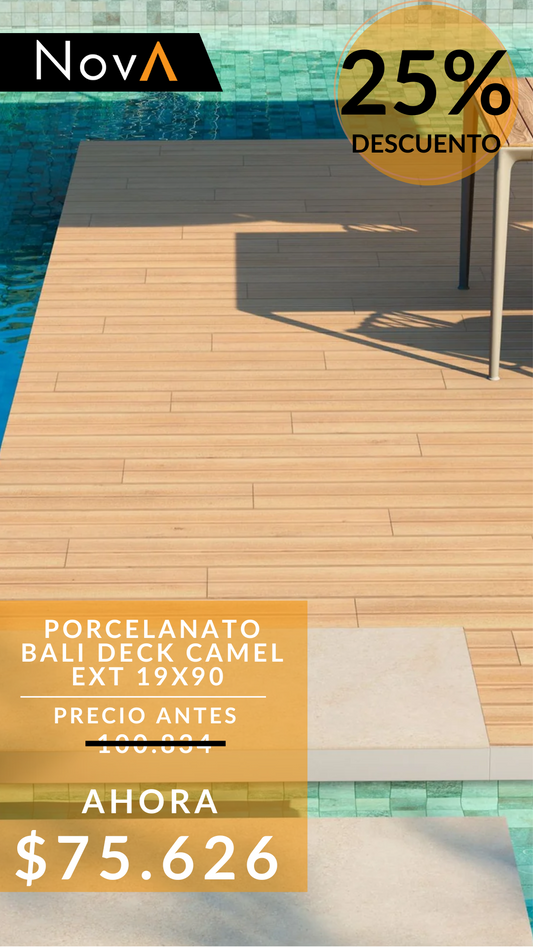 BALI PORCELAIN DECK CAMEL EXT 19X90