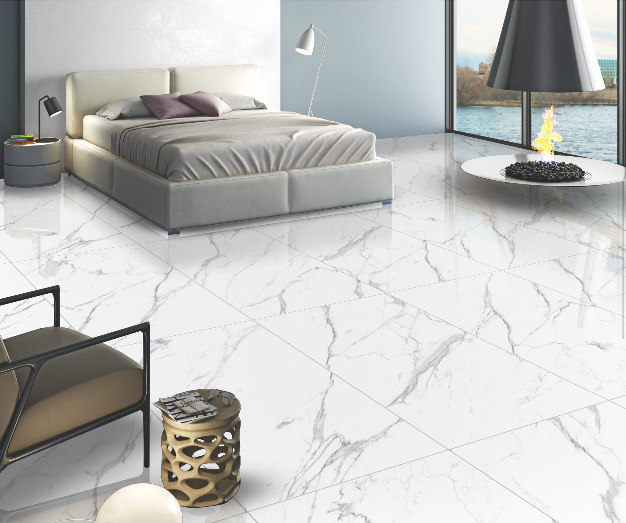 PORCELAIN FLOOR - WALL CARRARA 60X120