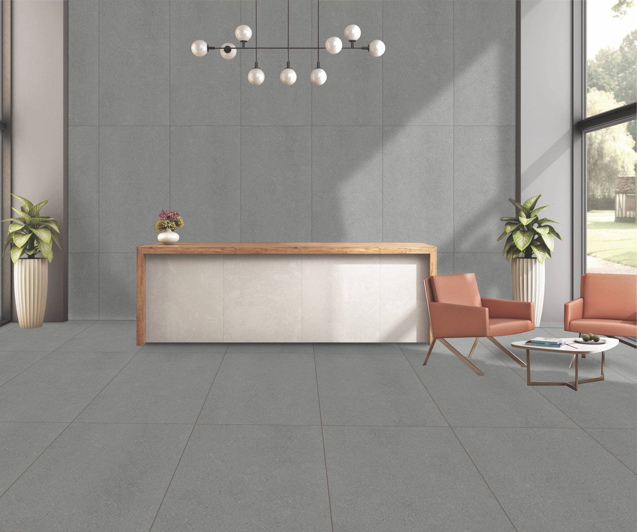 PORCELAIN FLOOR - WALL CEMENT WHITE 60X120