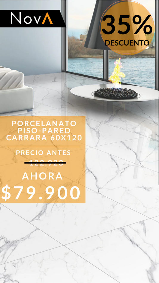PORCELAIN FLOOR - WALL CARRARA 60X120