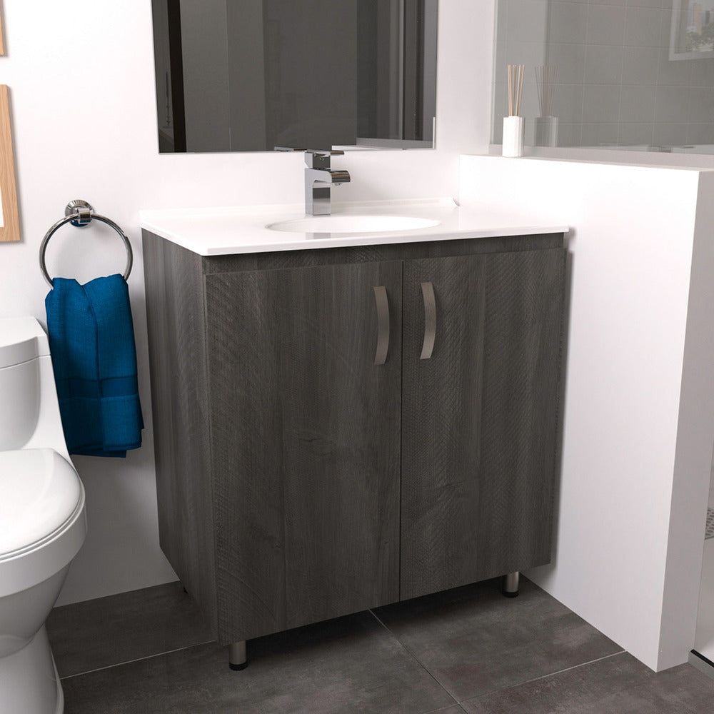 Quadratto Washbasin + Basic Floor Cabinet 79X48cm