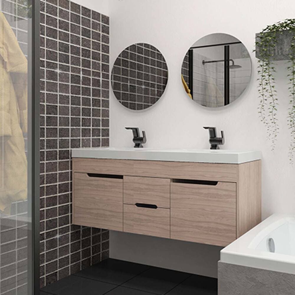 Siena washbasin + Tiziano cabinet 124x48cm