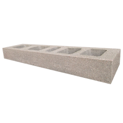 Large format pressed brick in earth grey