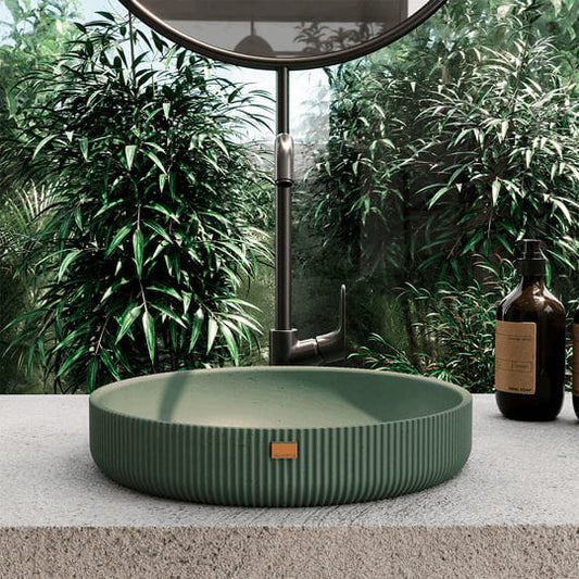 Lotus Concrete Washbasin 01-DROP IN