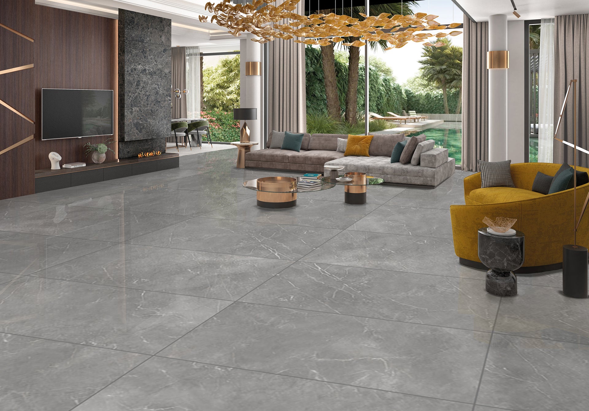 PORCELAIN FLOOR - WALL CARAL BLACK 60X120