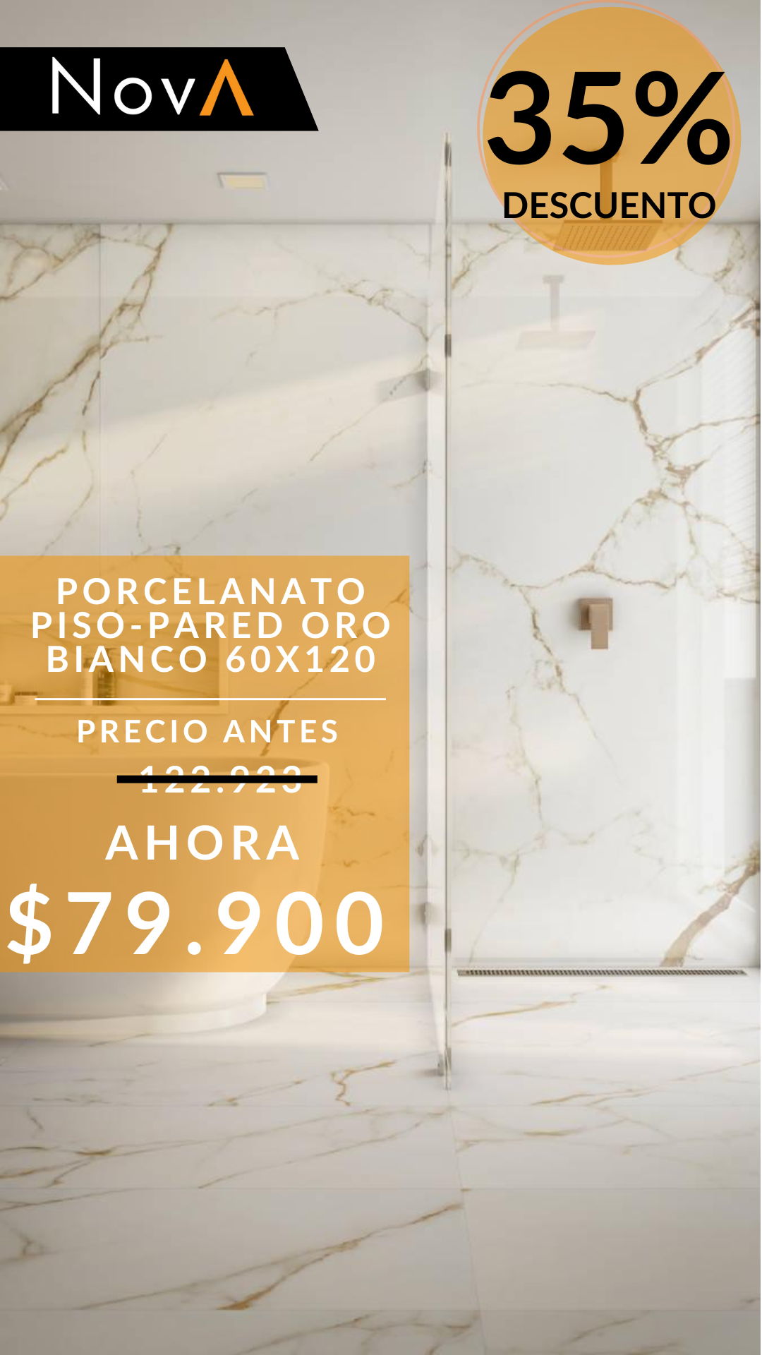 PORCELAIN FLOOR-WALL GOLD WHITE 60X120