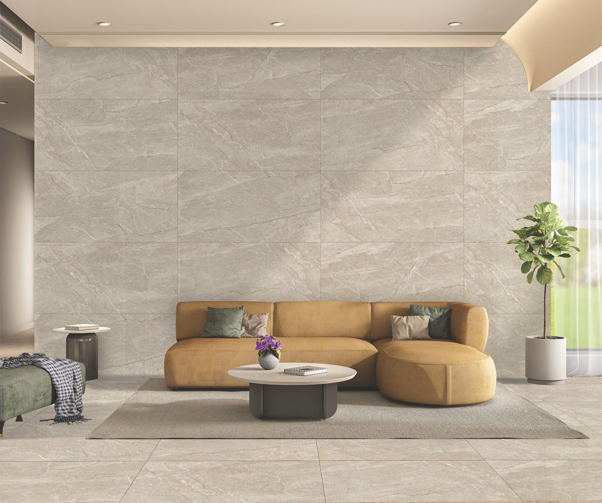 PORCELAIN FLOOR-WALL TEGAL ALMONA 60X120