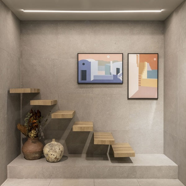 PORCELAIN FLOOR -WALL LIMESTONE CINZA EXT 90X90