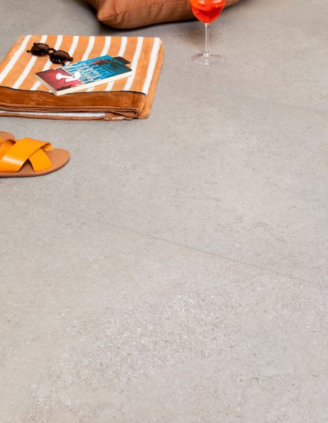 PORCELAIN FLOOR -WALL LIMESTONE CINZA EXT 90X90