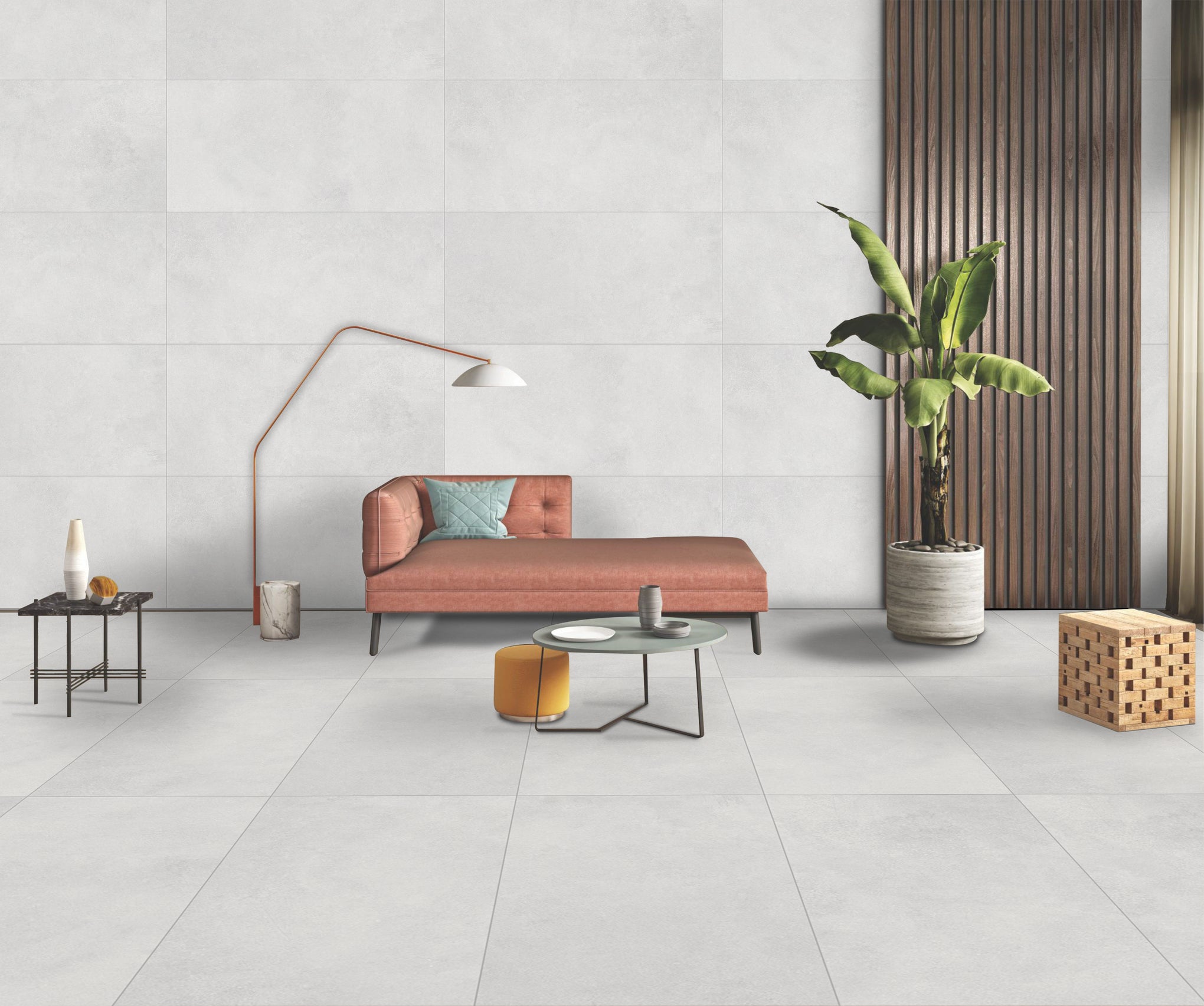 PORCELAIN FLOOR - WALL CEMENT ZINC 60X120