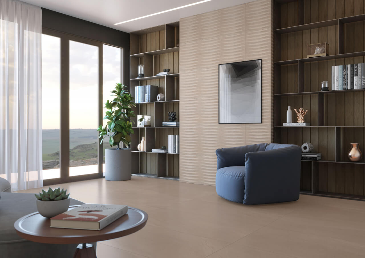PORCELAIN FLOOR - WALL KHALI GREIGE AC 60X120